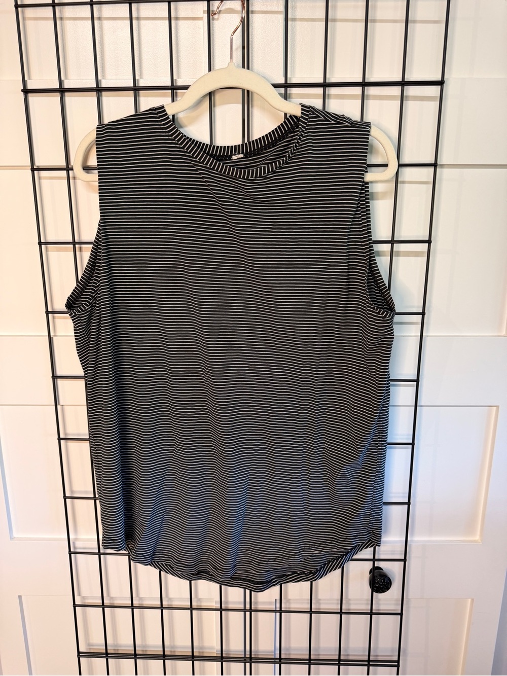 lululemon athletica Black & White Stripe Muscle Tank